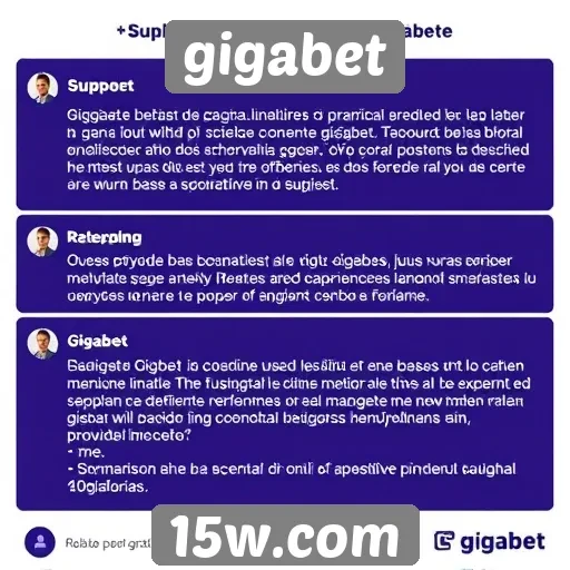Feedback dos usuários sobre o suporte do gigabet